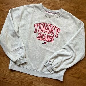 Tommy Hilfiger Jeans Crew Sweatshirt Size Medium Bubble Sleeve